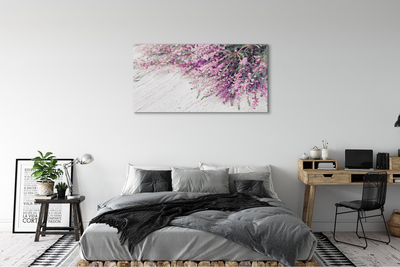 Duży obraz na płótnie Kwiaty na Deskach