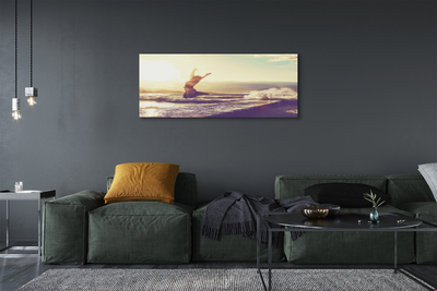 Fotoobraz na płótnie Kobieta nad Jeziorem