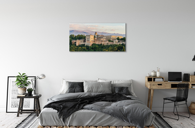 Obraz na płótnie Hiszpania Zamek las góry
