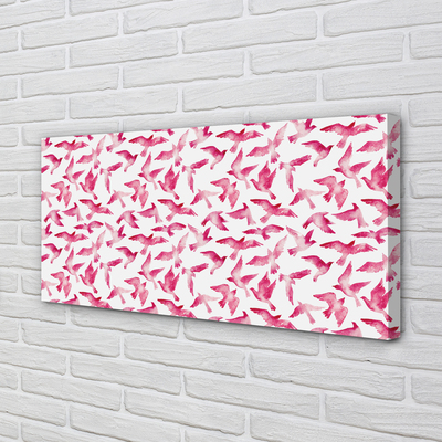 Obraz drukowany na płótnie Egzotyczne Różowe Ptaki