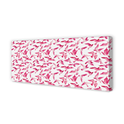 Obraz drukowany na płótnie Egzotyczne Różowe Ptaki