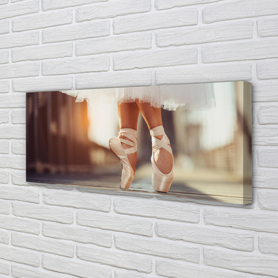 Obraz na płótnie Białe baletki kobieta nogi