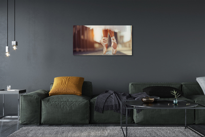 Obraz na płótnie Białe Baletki i Nogi