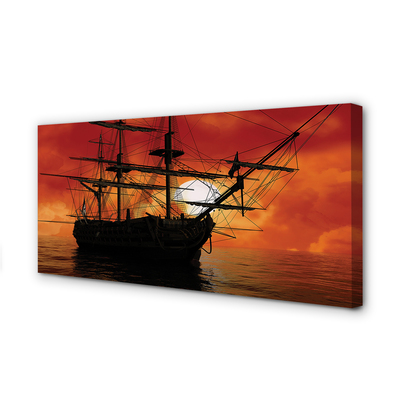 Obraz drukowany na płótnie Statek w Pełnym Słońcu