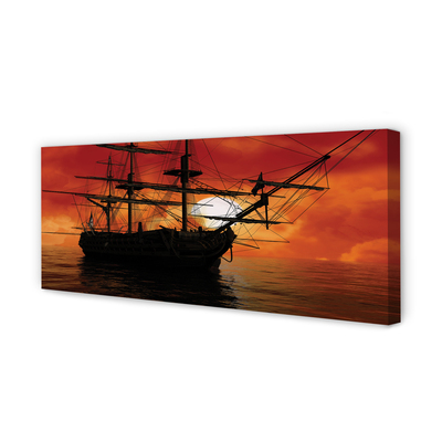 Obraz drukowany na płótnie Statek w Pełnym Słońcu