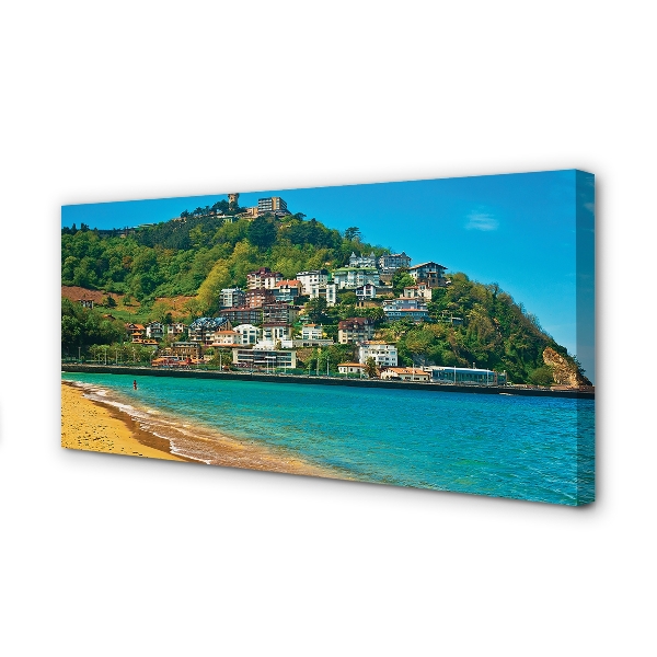 Zdjęcie na płótnie Plaża u Podnóża Szczytów