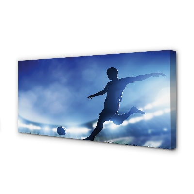 Obraz na płótnie Piłkarz W Blasku Neonów