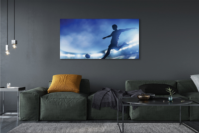 Obraz na płótnie Piłkarz W Blasku Neonów