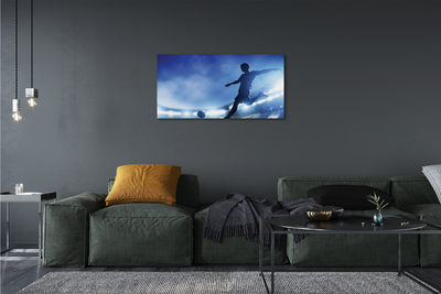 Obraz na płótnie Piłkarz W Blasku Neonów