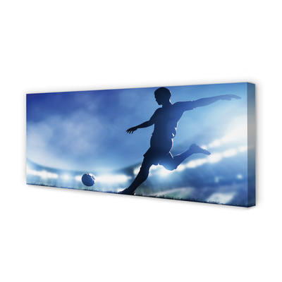 Obraz na płótnie Piłkarz W Blasku Neonów