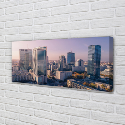 Fotoobraz na płótnie Panorama Warszawskich Wieżowców