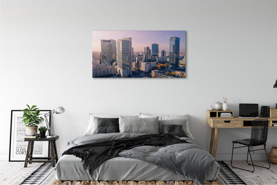 Fotoobraz na płótnie Panorama Warszawskich Wieżowców