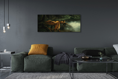 Duży obraz na płótnie Kobieta-Drzewo w Chmurach