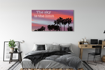 Obraz na płótnie Palmy zachód słońca