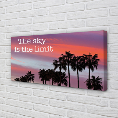 Duży obraz na płótnie Palmy o Złotej Godzinie