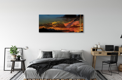 Fotoobraz na płótnie Amerykańska Flaga