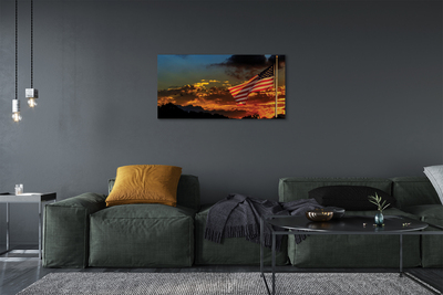 Fotoobraz na płótnie Amerykańska Flaga