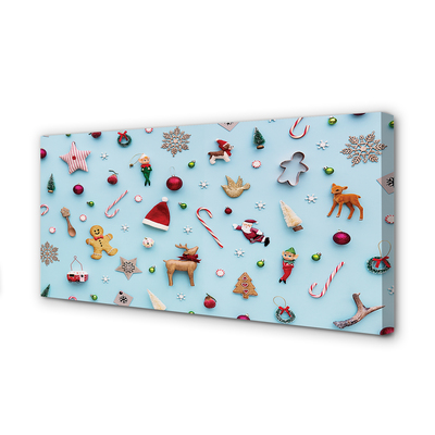 Obraz drukowany na płótnie Bombki, Dekoracje i Słodycze