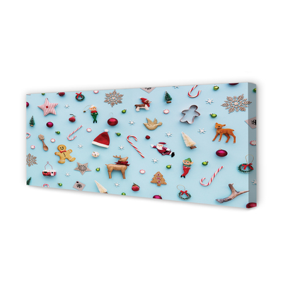 Obraz drukowany na płótnie Bombki, Dekoracje i Słodycze