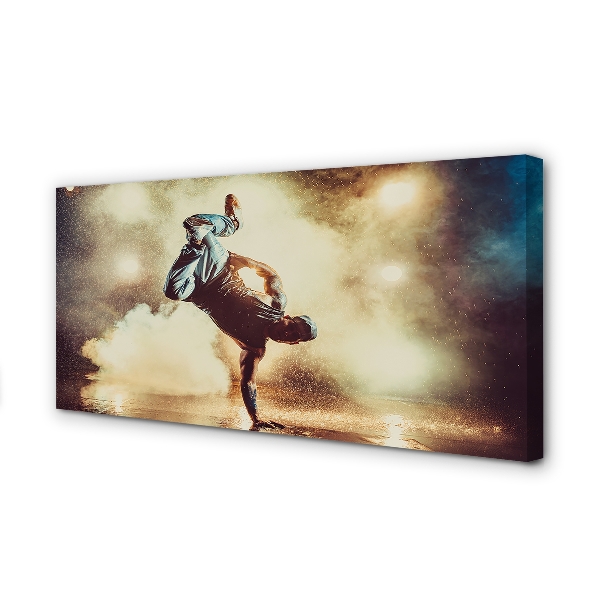 Duży obraz na płótnie Mężczyzna w Tańcu z Dymem