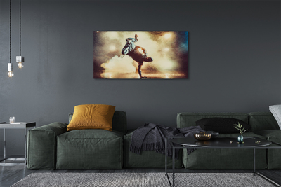 Duży obraz na płótnie Mężczyzna w Tańcu z Dymem