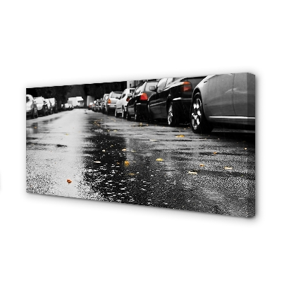 Zdjęcie na płótnie Samochód na Jesiennej Drodze