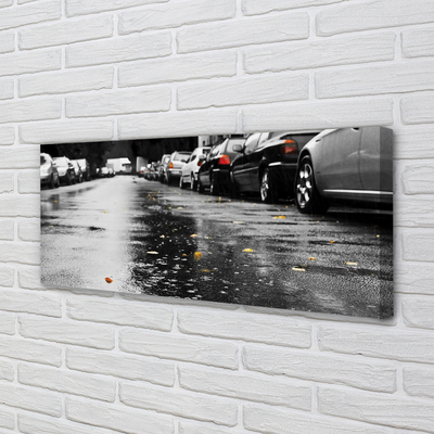 Zdjęcie na płótnie Samochód na Jesiennej Drodze