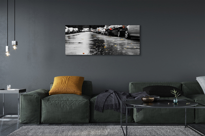 Zdjęcie na płótnie Samochód na Jesiennej Drodze