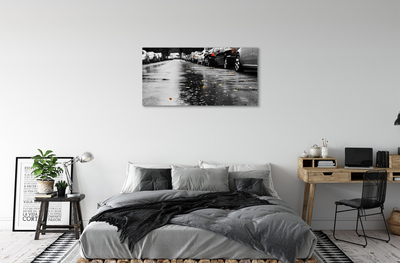 Zdjęcie na płótnie Samochód na Jesiennej Drodze