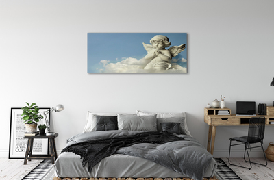 Duży obraz na płótnie Anioł na Tle Chmur i Nieba