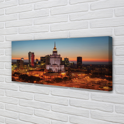 Fotoobraz na płótnie Nocne Światła Warszawy