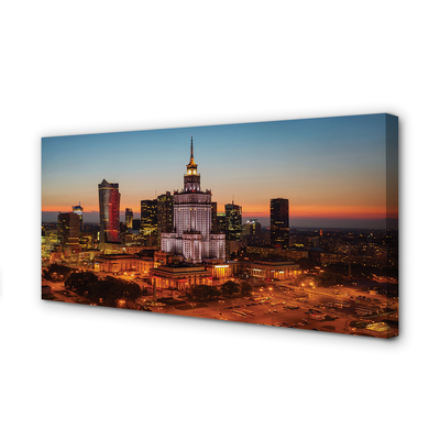 Fotoobraz na płótnie Nocne Światła Warszawy