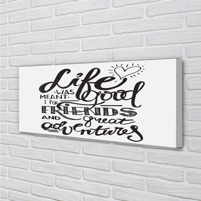 Obraz canvas na ścianę Brązowy Napis Motywacyjny