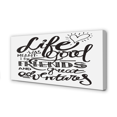 Obraz canvas na ścianę Brązowy Napis Motywacyjny