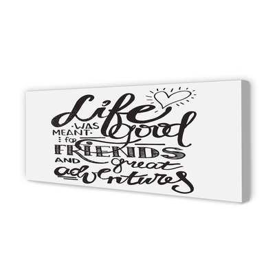 Obraz canvas na ścianę Brązowy Napis Motywacyjny