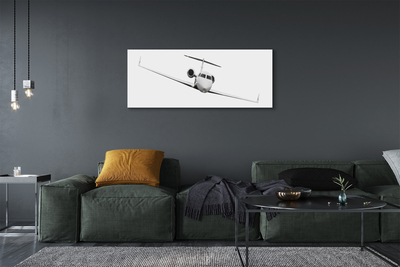 Obraz drukowany na płótnie Sylwetka Samolotu pod Niebem