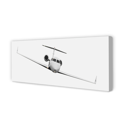 Obraz drukowany na płótnie Sylwetka Samolotu pod Niebem