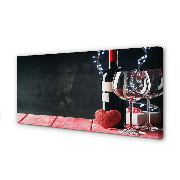 Zdjęcie na płótnie Serce w Blasku Lampek