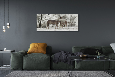 Obraz na płótnie Zimowy Las i Jednorożce