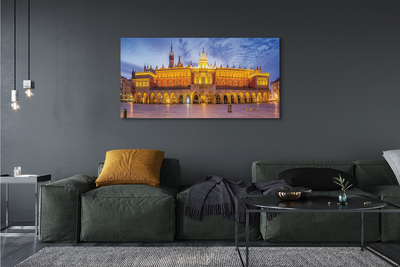 Obraz drukowany na płótnie Sukiennice o Zachodzie Słońca