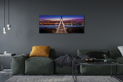 Duży obraz na płótnie Panorama Wisły z Mostem