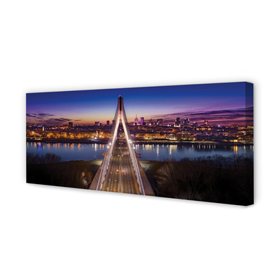 Duży obraz na płótnie Panorama Wisły z Mostem