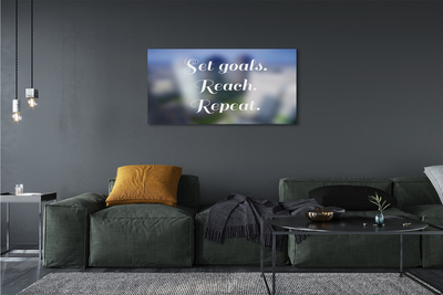 Obraz canvas na ścianę Elegancki Biały Napis