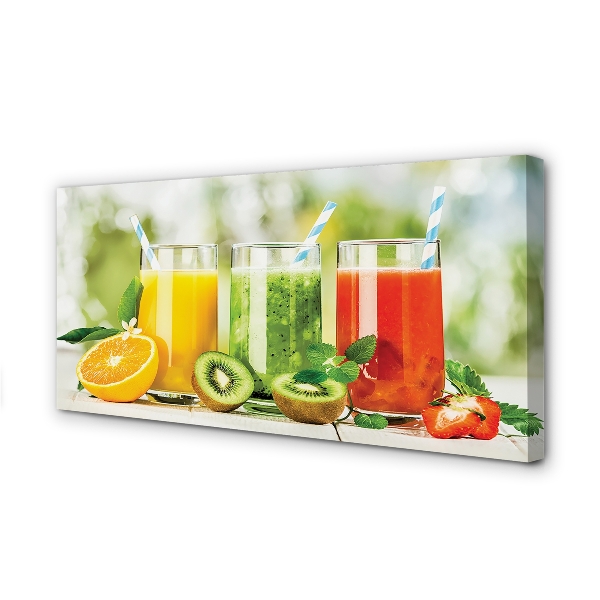 Obraz canvas na ścianę Owocowy Duet Truskawki I Kiwi