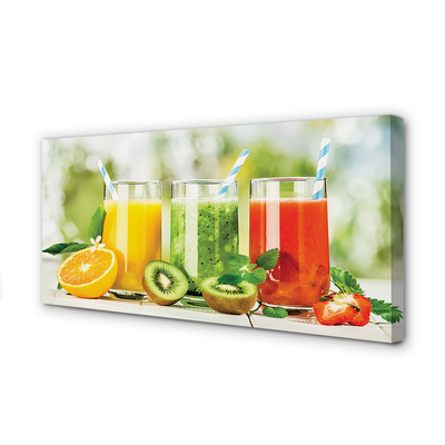 Obraz canvas na ścianę Owocowy Duet Truskawki I Kiwi