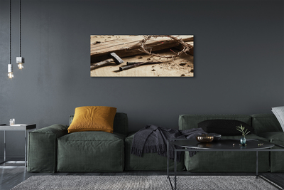 Zdjęcie na płótnie Krzyż, Ciernie i Młotek