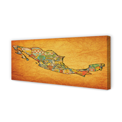 Duży obraz na płótnie Kolorowa Mapa Świata