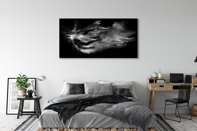 Obraz na płótnie Baletnica w Dymie na Szarym Tle