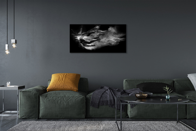 Obraz na płótnie Baletnica w Dymie na Szarym Tle