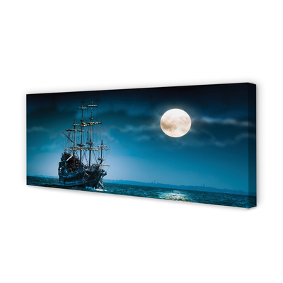 Obraz na płótnie Statek w Blasku Księżyca